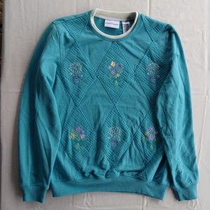 Alfred Dunner blue sweat shirt